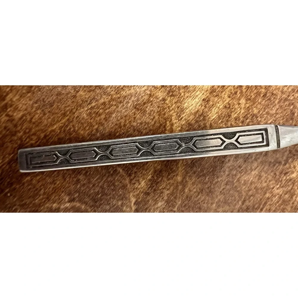 Oneida Northland Montezuma Black Accented Stainless 18/10 Geometric Spoon